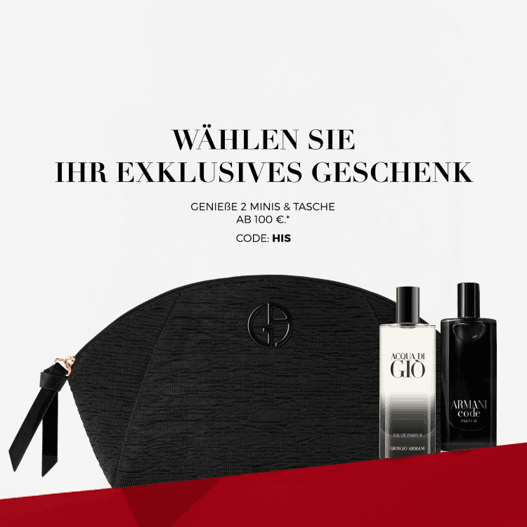 One hand holds Si Passione, while the red counter displays ADGH PROFONDO EDP and a black pouch.